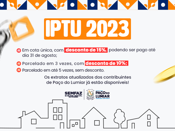 Prefeitura de Paço do Lumiar lança campanha IPTU 2023 com descontos especiais aos contribuintes
